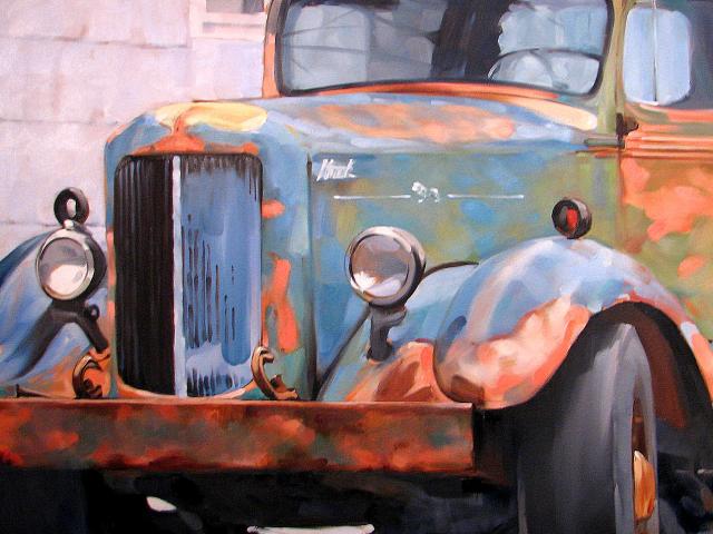 Liberty Street Truck, II, Oil on Canvas