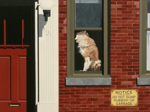 Doggy in the Window, Arnosky, Oil