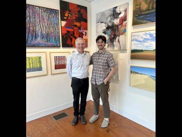 Borrelli's Chestnut Hill Gallery Owner Joe Borrelli and Gallery Associate Declan McManus