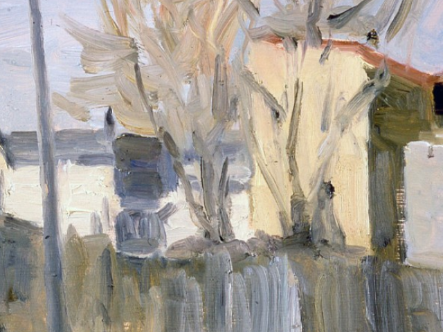 Building, Takats, Oil on Canvas